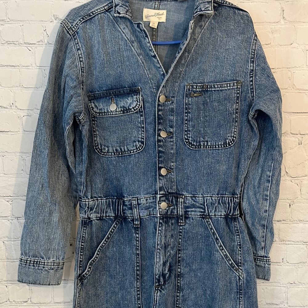 Universal Thread Baggy Denim Jumpsuit NWT - Picture 6 of 15